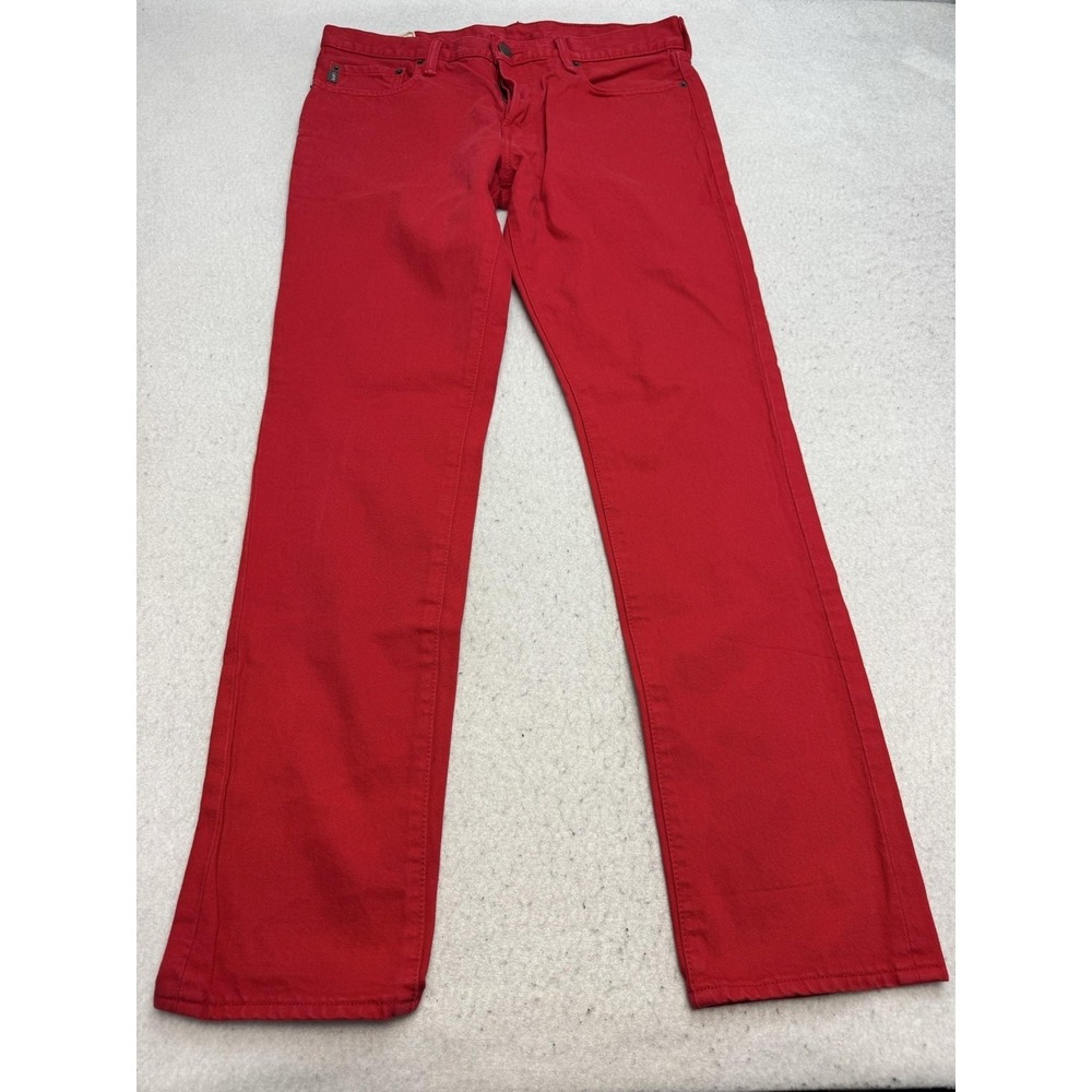 Abercrombie & Fitch Jeans Mens 34x32 Red The A&F Skinny Slim Denim Pants Casual